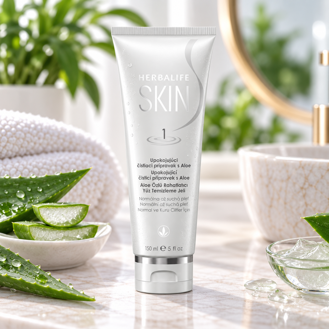 SKIN Upokojujúci čistiaci prípravok s Aloe - 150 ml